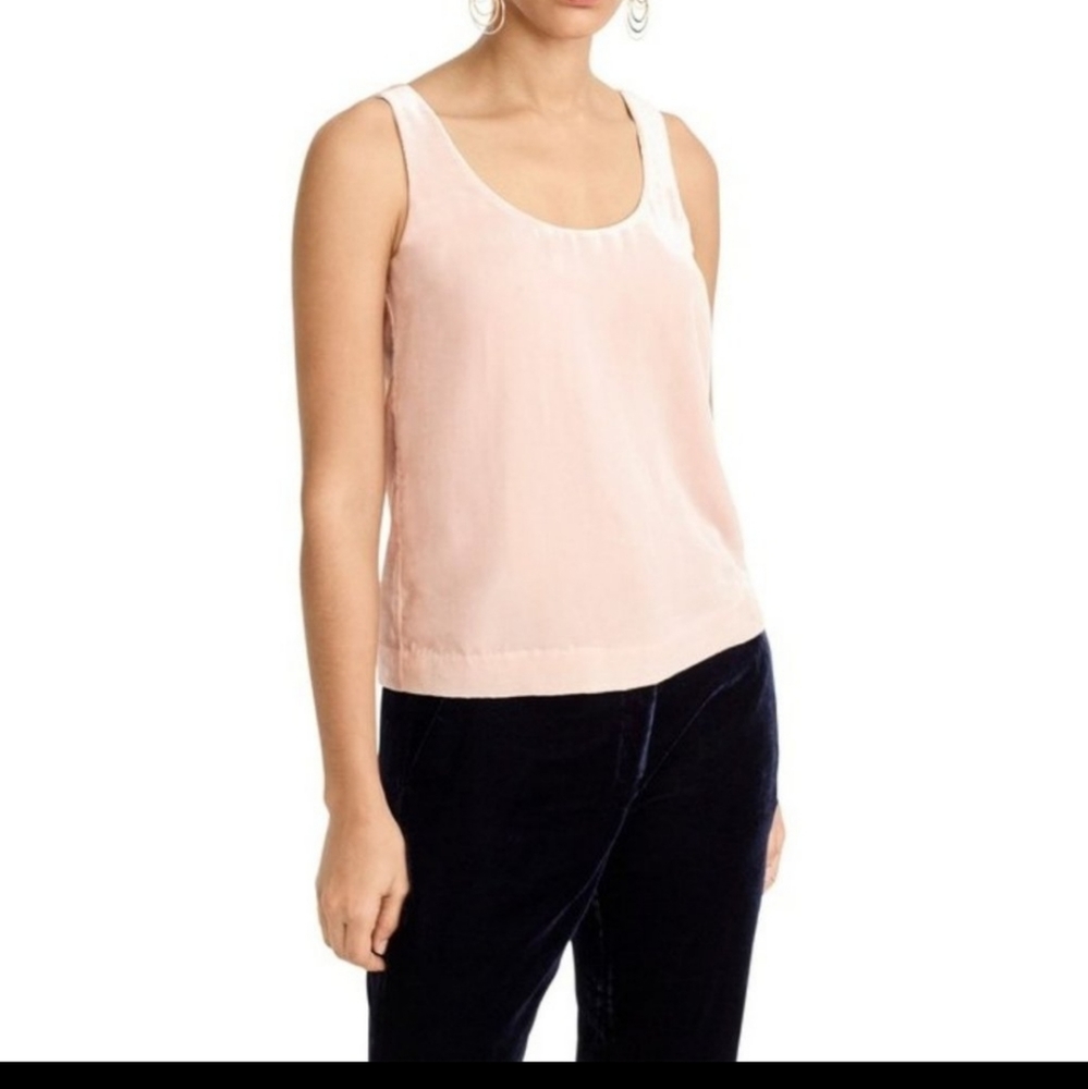 J crew pink velvet tank top - Picture 2 of 9